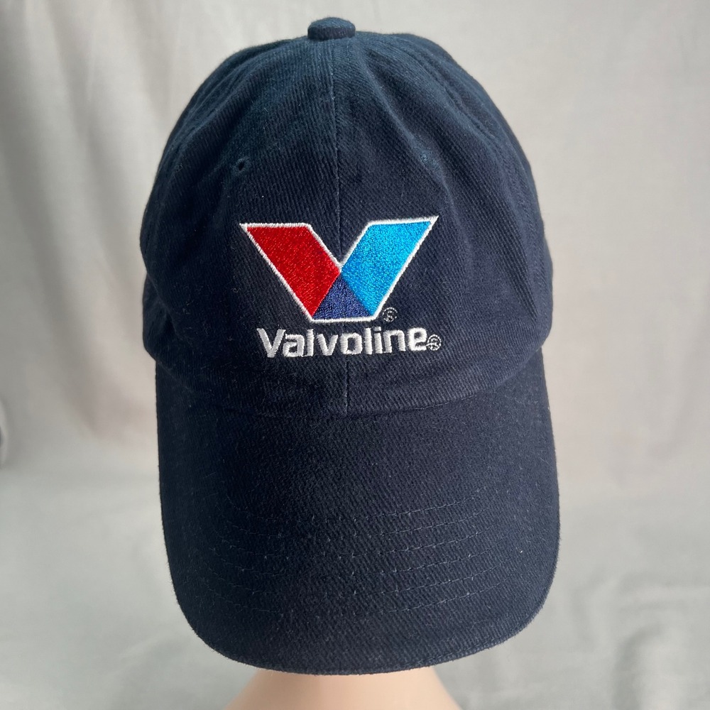 Valvoline Racing Corduroy Team Edition‎ Hat Navy Strapback Adjustable Vintage